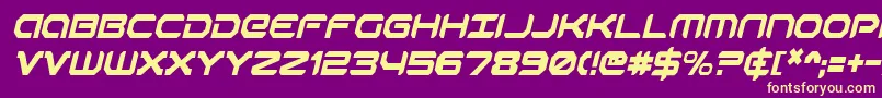 RobotaurCondensedItalic Font – Yellow Fonts on Purple Background