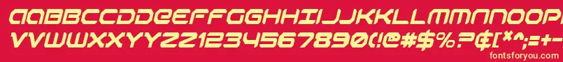 RobotaurCondensedItalic Font – Yellow Fonts on Red Background