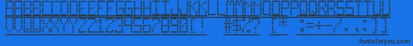 Шрифт ProDisplayTfb – чёрные шрифты на синем фоне