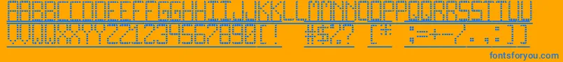 More about ProDisplayTfb Font ProDisplayTfb Font – Blue Fonts on Orange Background