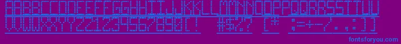 Шрифт ProDisplayTfb – синие шрифты на фиолетовом фоне