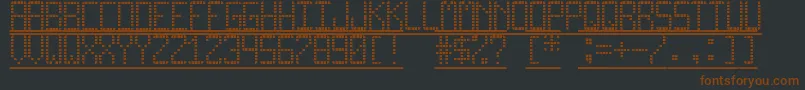 Fonte ProDisplayTfb – fontes marrons em um fundo preto