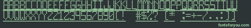 Czcionka ProDisplayTfb – zielone czcionki na czarnym tle