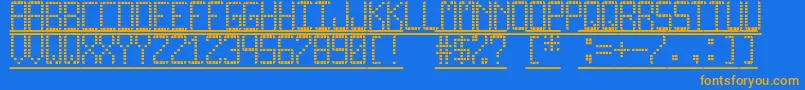 ProDisplayTfb Font – Orange Fonts on Blue Background
