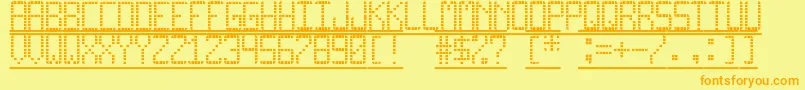 ProDisplayTfb Font – Orange Fonts on Yellow Background