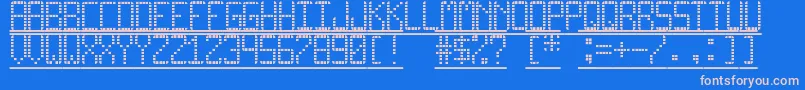 ProDisplayTfb Font – Pink Fonts on Blue Background