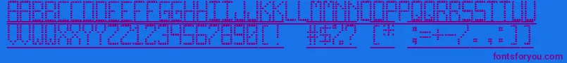 ProDisplayTfb Font – Purple Fonts on Blue Background