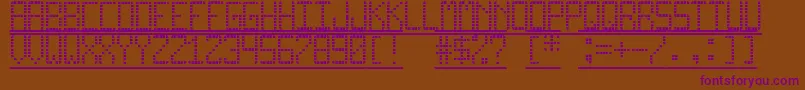 Шрифт ProDisplayTfb – фиолетовые шрифты на коричневом фоне