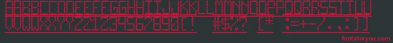 Czcionka ProDisplayTfb – czerwone czcionki na czarnym tle