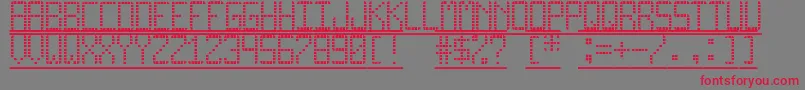 ProDisplayTfb Font – Red Fonts on Gray Background