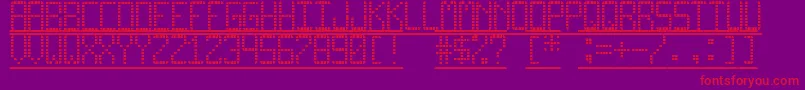 ProDisplayTfb Font – Red Fonts on Purple Background