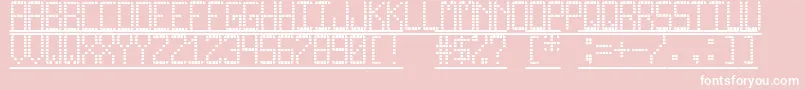 Шрифт ProDisplayTfb – белые шрифты на розовом фоне