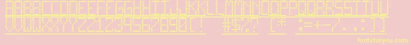 ProDisplayTfb Font – Yellow Fonts on Pink Background