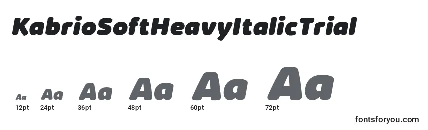 KabrioSoftHeavyItalicTrial Font Sizes