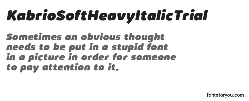 KabrioSoftHeavyItalicTrial Font