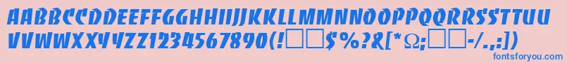 BanditRegularDb Font – Blue Fonts on Pink Background