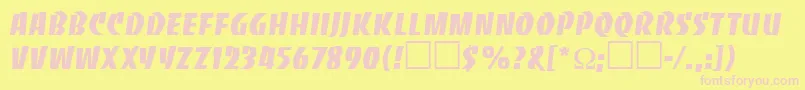 BanditRegularDb Font – Pink Fonts on Yellow Background