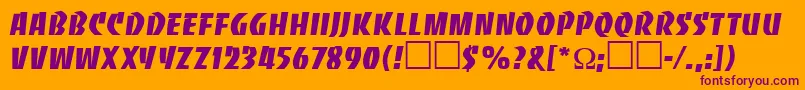 BanditRegularDb Font – Purple Fonts on Orange Background