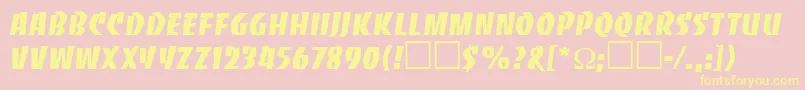 BanditRegularDb Font – Yellow Fonts on Pink Background