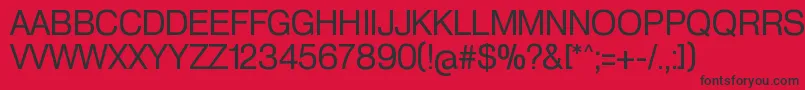 HeldustryftvbasicRegular Font – Black Fonts on Red Background