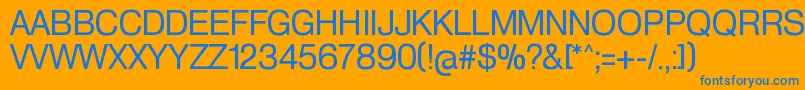 フォントHeldustryftvbasicRegular – オレンジの背景に青い文字