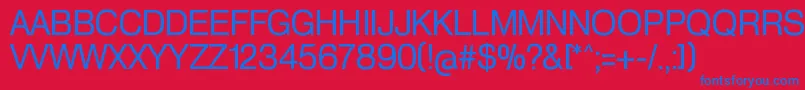 HeldustryftvbasicRegular Font – Blue Fonts on Red Background