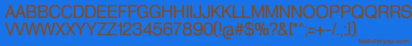 HeldustryftvbasicRegular Font – Brown Fonts on Blue Background