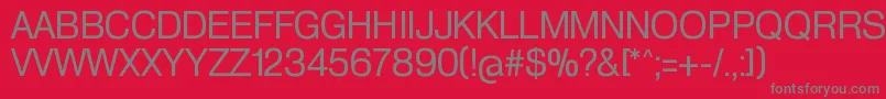 HeldustryftvbasicRegular Font – Gray Fonts on Red Background