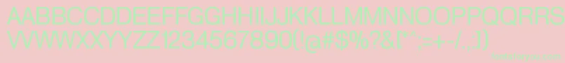 HeldustryftvbasicRegular Font – Green Fonts on Pink Background