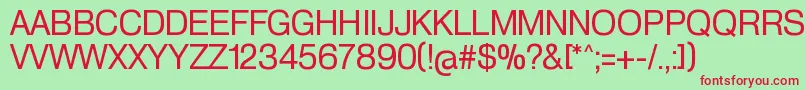 HeldustryftvbasicRegular Font – Red Fonts on Green Background