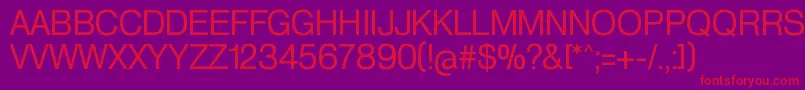 HeldustryftvbasicRegular Font – Red Fonts on Purple Background