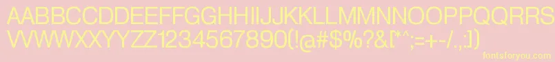 HeldustryftvbasicRegular Font – Yellow Fonts on Pink Background