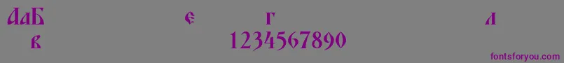 Blagovestfourserifc Font – Purple Fonts on Gray Background