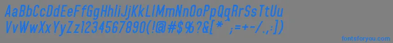 HomeplanetbbBolditalic Font – Blue Fonts on Gray Background