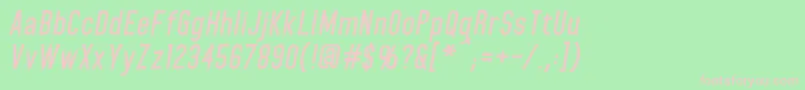 HomeplanetbbBolditalic Font – Pink Fonts on Green Background