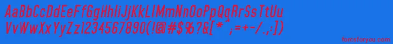 HomeplanetbbBolditalic Font – Red Fonts on Blue Background