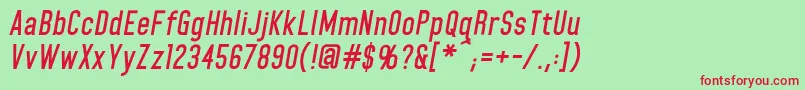 HomeplanetbbBolditalic Font – Red Fonts on Green Background