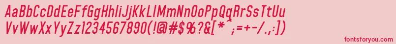 HomeplanetbbBolditalic Font – Red Fonts on Pink Background