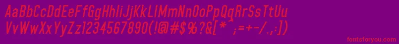 HomeplanetbbBolditalic Font – Red Fonts on Purple Background