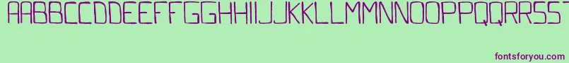 Friday Font – Purple Fonts on Green Background