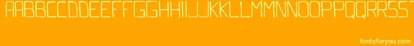 Friday Font – Yellow Fonts on Orange Background