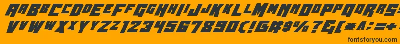 WhiskeyBravoVictorBold Font – Black Fonts on Orange Background