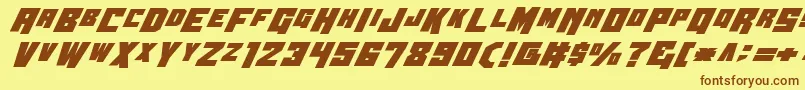 WhiskeyBravoVictorBold Font – Brown Fonts on Yellow Background