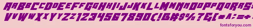 WhiskeyBravoVictorBold Font – Purple Fonts on Pink Background