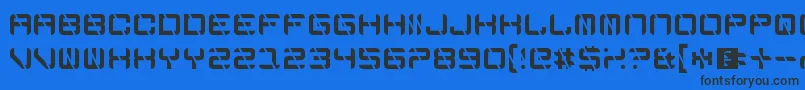 EdgeCutting-fontti – mustat fontit sinisellä taustalla