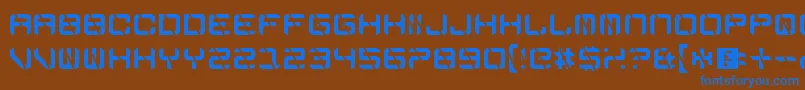 EdgeCutting Font – Blue Fonts on Brown Background