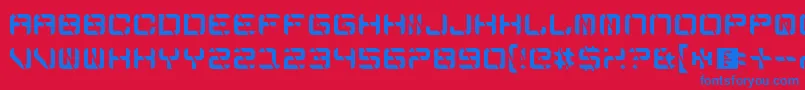 EdgeCutting Font – Blue Fonts on Red Background