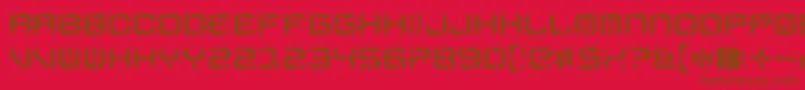 EdgeCutting Font – Brown Fonts on Red Background