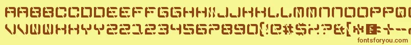 EdgeCutting Font – Brown Fonts on Yellow Background