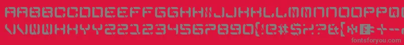 フォントEdgeCutting – 赤い背景に灰色の文字